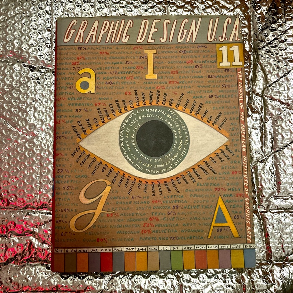 AIGA GRAPHIC DESIGN USA 11 • 1990 COFFEE TABLE ART BOOK